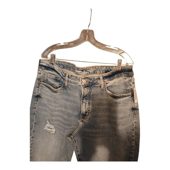 Old Navy O.G. Straight High‎ Rise Ankle Raw Hem Ripped Women's Size 16 Tall #2 - Picture 5 of 10